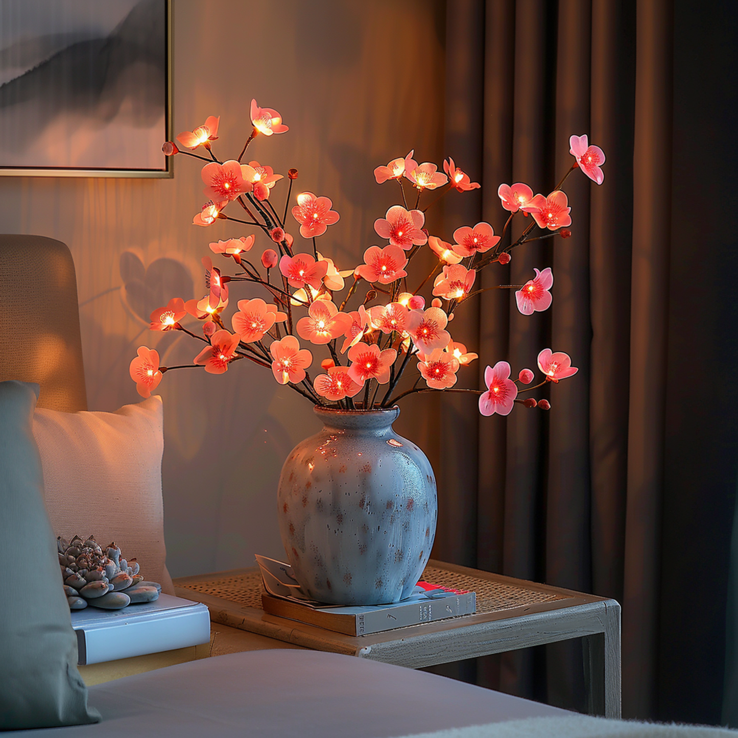 LeafAura | Warm Olive Branch LED Light