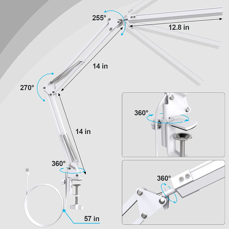 VersaLite | Adjustable LED Lamp with Clamp and Rotating Arm