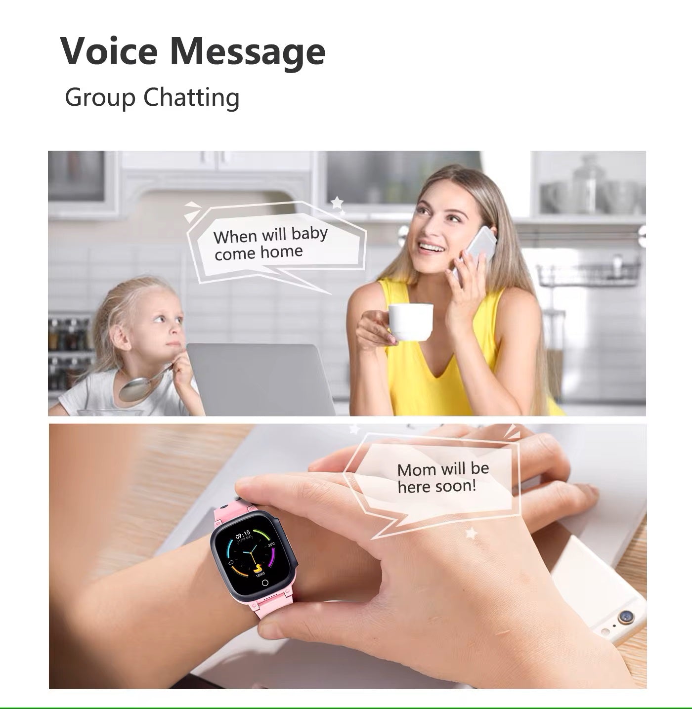 KidTrack | Smart GPS Watch with Video Call & Emergency Call