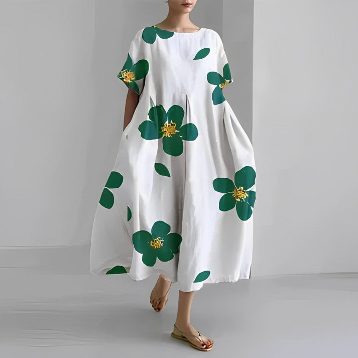Variant image for Boho Chic Women's Summer Maxi Dress - Floral Print & Loose Fit, Plus Size Available-1
