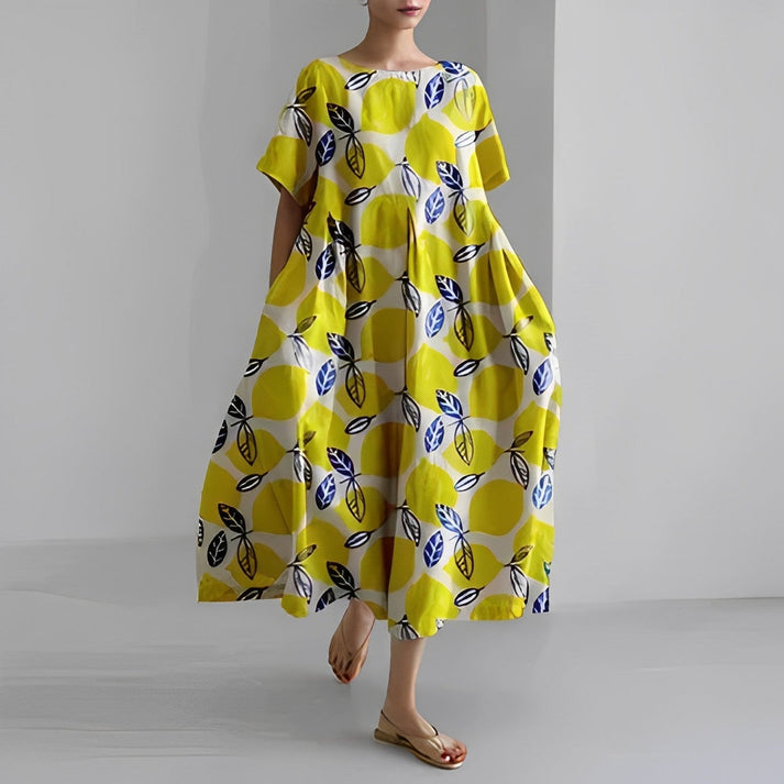 Boho Chic Women's Summer Maxi Dress - Floral Print & Loose Fit, Plus Size Available-3
