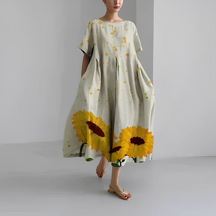 Variant image for Boho Chic Women's Summer Maxi Dress - Floral Print & Loose Fit, Plus Size Available-22