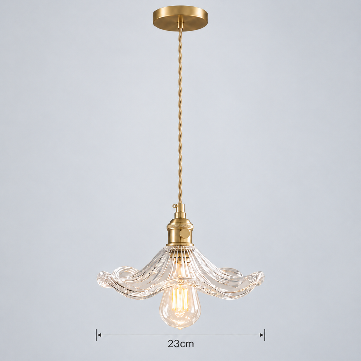 Lumistre - Fluted Flower Shade Ceiling Pendant Light13