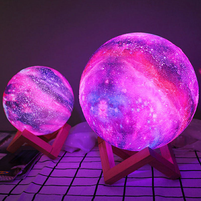 LunarGlow | Galaxy Projection Lamp with Wooden Base1