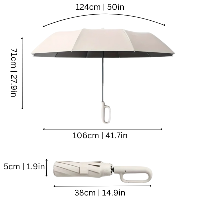 AutoScreen | Automatic Umbrella with Hook & UV Protection