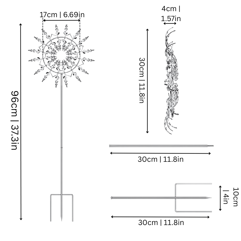 WindAura | Double-Spinning Wind Chime Made of Stainless Steel
