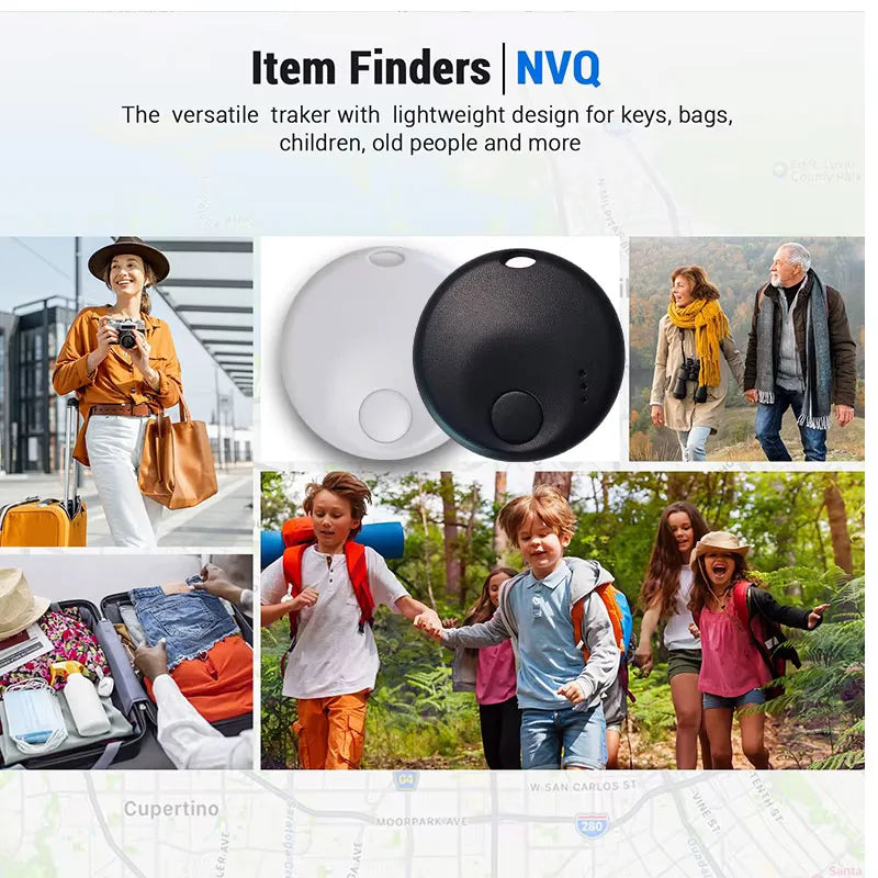 Mini GPS Ortungsgerät mit Anti-Verlust-Erinnerung für iOS – Kompakt für Schlüssel, Haustiere und Kinder, Bluetooth 5.0, Schwarz 6