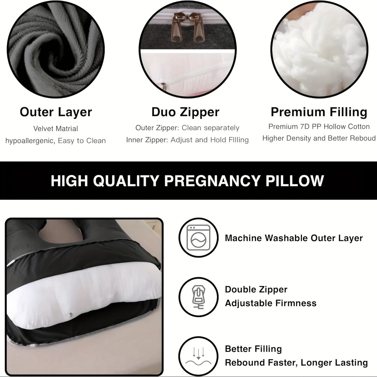 CozyNest | Orthopaedic Full-Body Pillow for Restorative Sleep