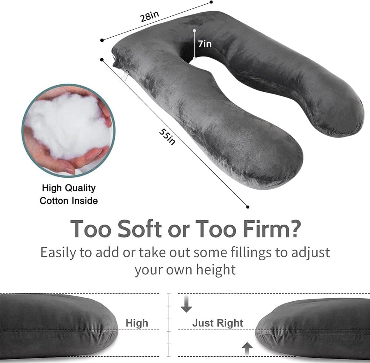 CozyNest | Orthopaedic Full-Body Pillow for Restorative Sleep