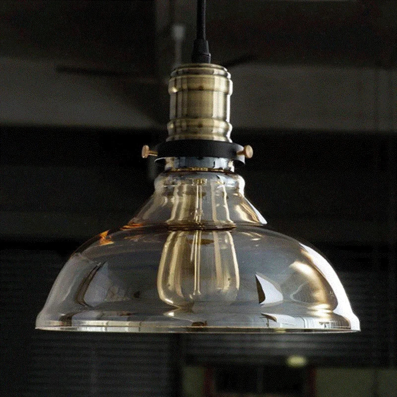 GlintGlow | Vintage Glass Ceiling Light