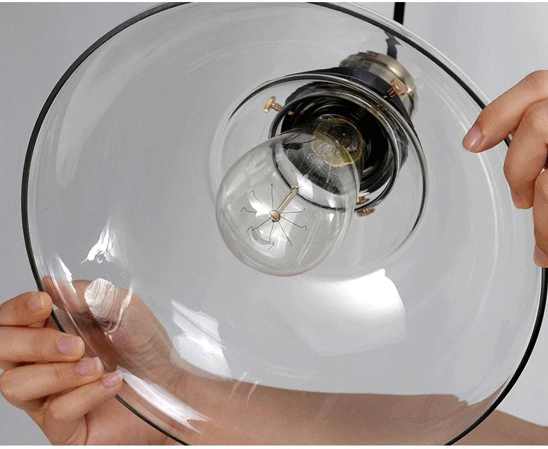 GlintGlow | Vintage Glass Ceiling Light