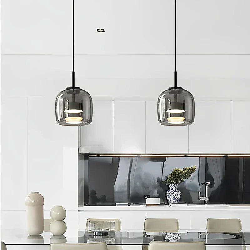 AmberSphere | Modern Glass Ceiling Lamp