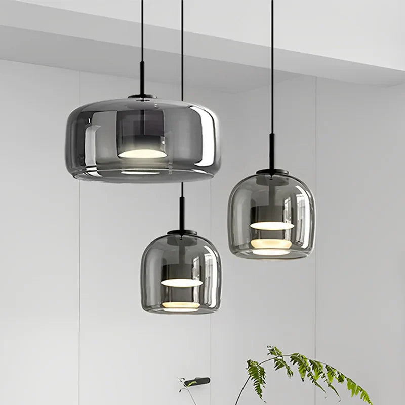 AmberSphere | Modern Glass Ceiling Lamp
