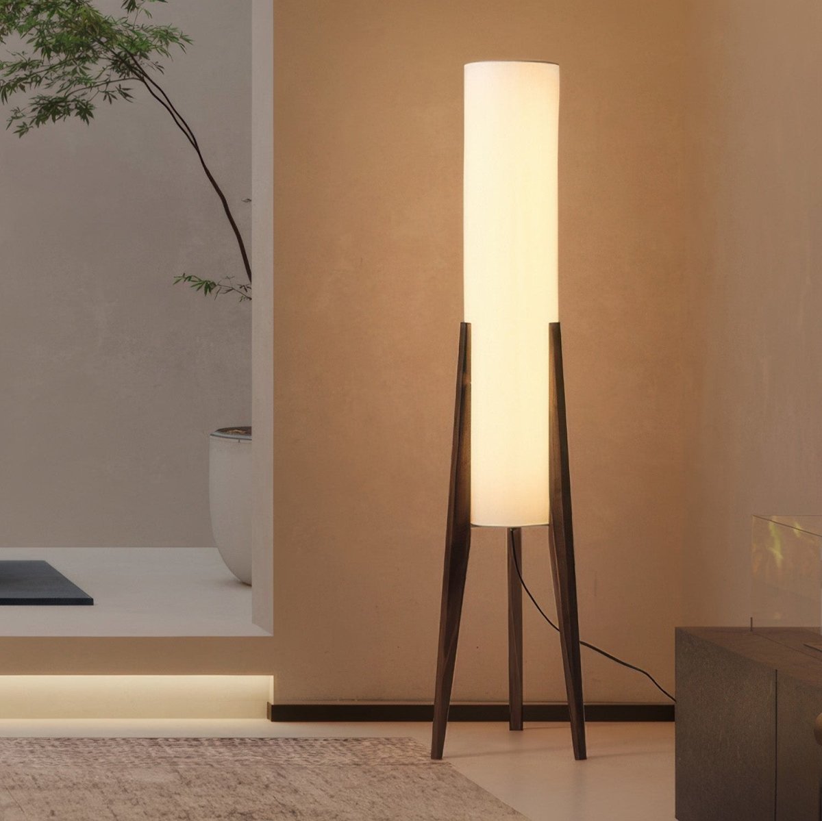 ArborLuxe | Walnut Floor Lamp Solid Wood Art Lamp