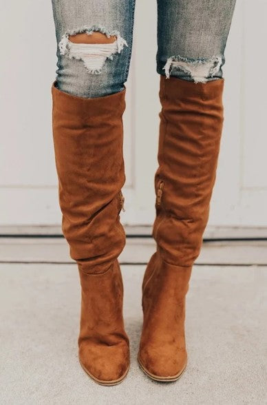 Amélie | Elegant Over The Knee Boots for Women – Stylish Block Heel-4
