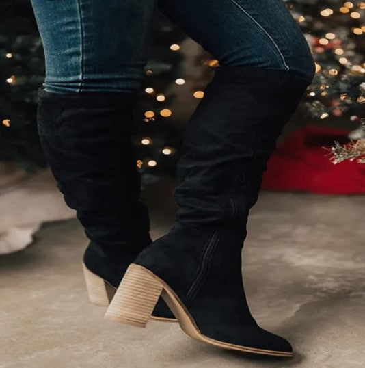 Amélie | Elegant Over The Knee Boots for Women – Stylish Block Heel-5