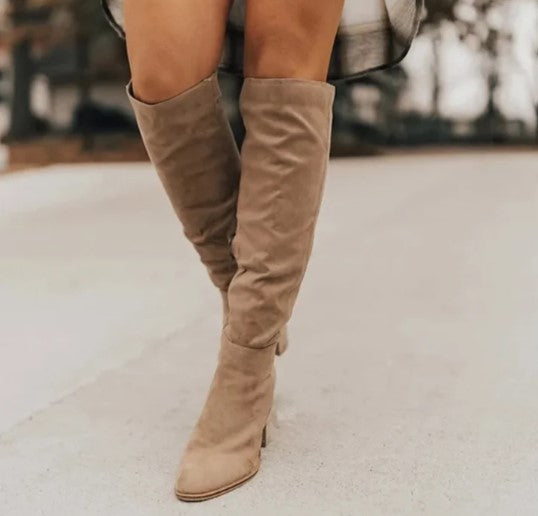 Amélie | Elegant Over The Knee Boots for Women – Stylish Block Heel-1