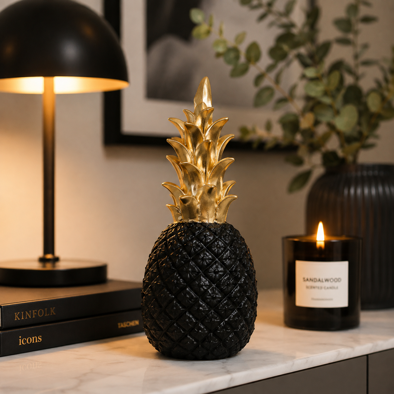 Pinetro - Textured Two-Tone Decorative Ornament