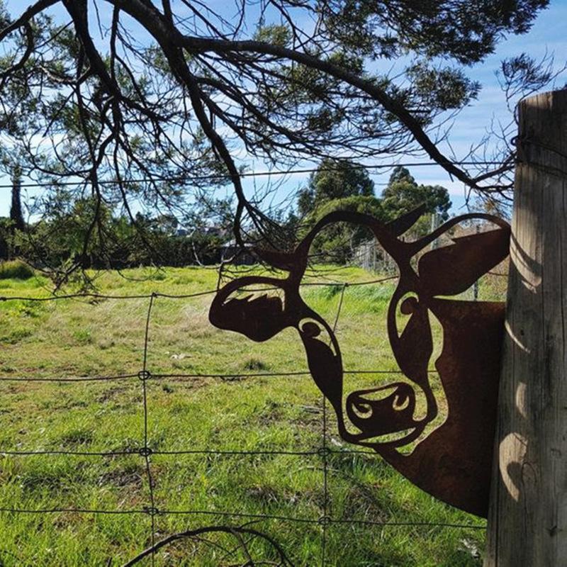 PeekCow | Metal Artwork for the Garden