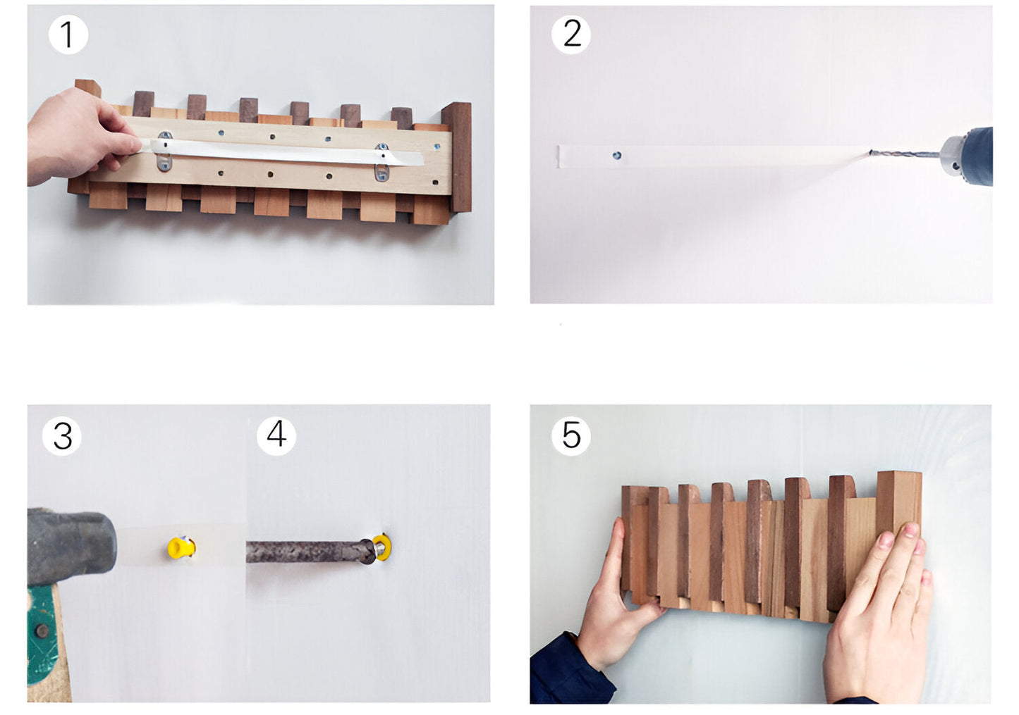 HarmonyHooks | Elegant Piano Key Wall Shelf
