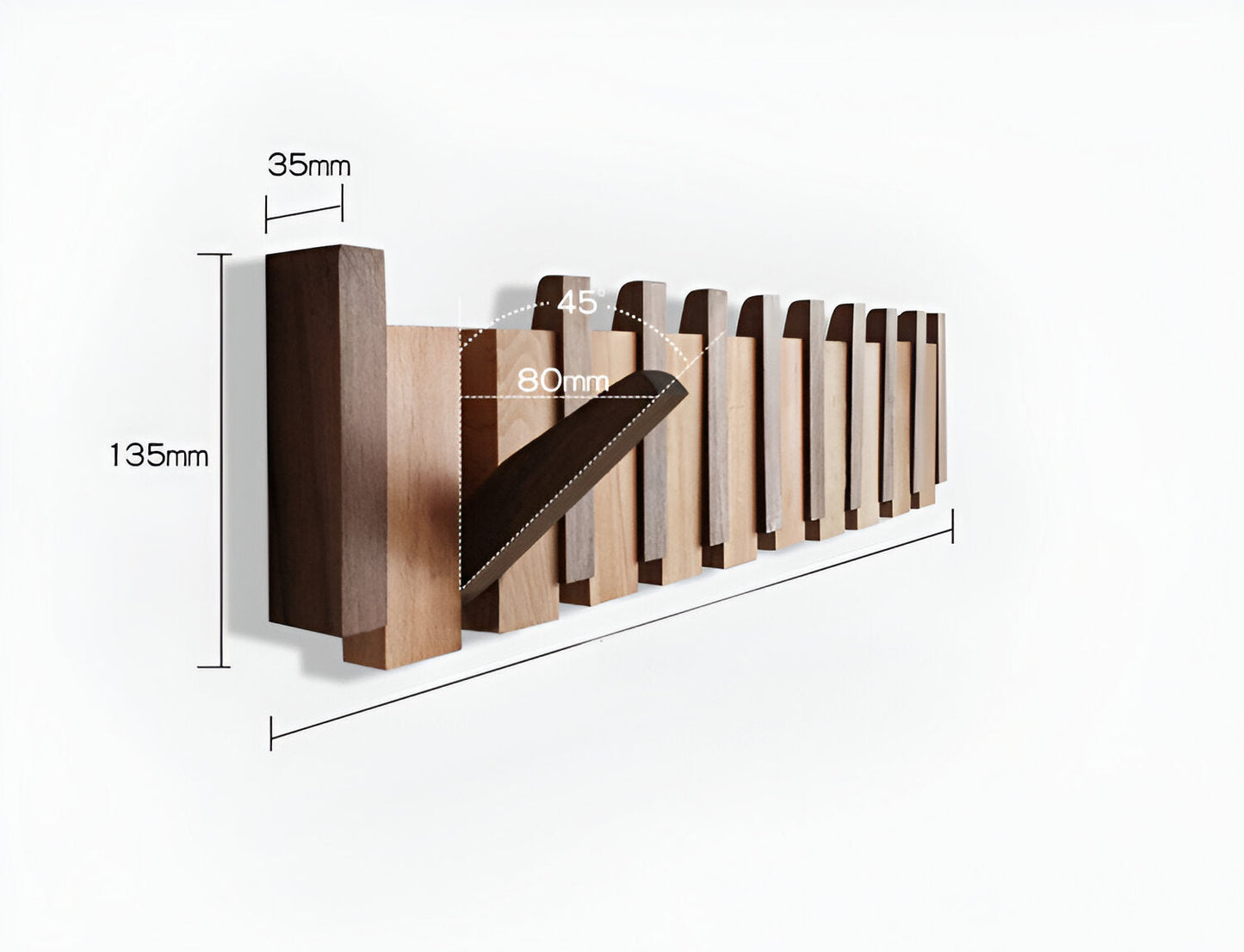 HarmonyHooks | Elegant Piano Key Wall Shelf