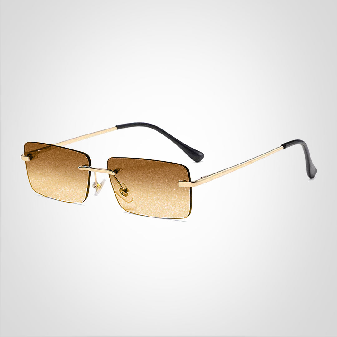RoyalView | Rimless Rectangular Sunglasses – UV Protection & Lightweight
