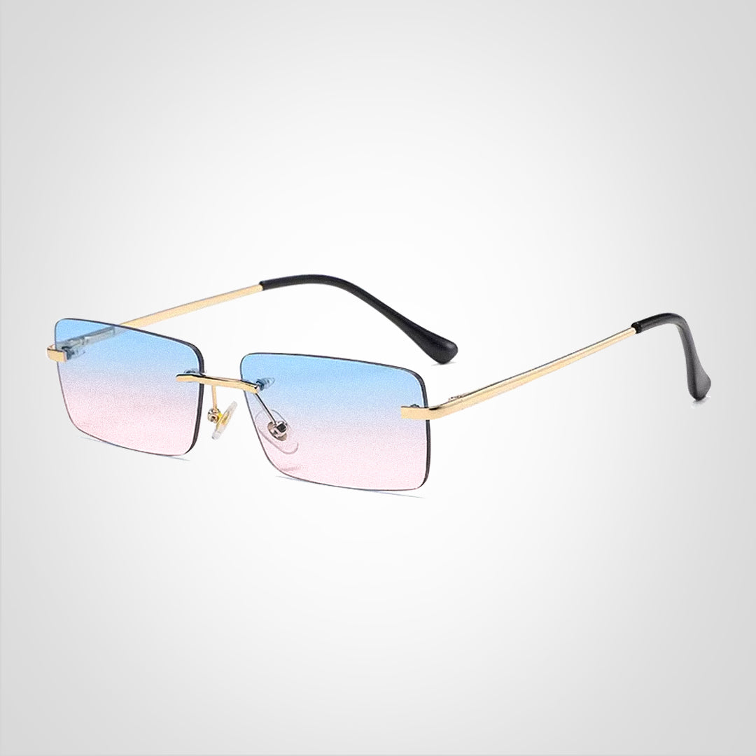 RoyalView | Rimless Rectangular Sunglasses – UV Protection & Lightweight