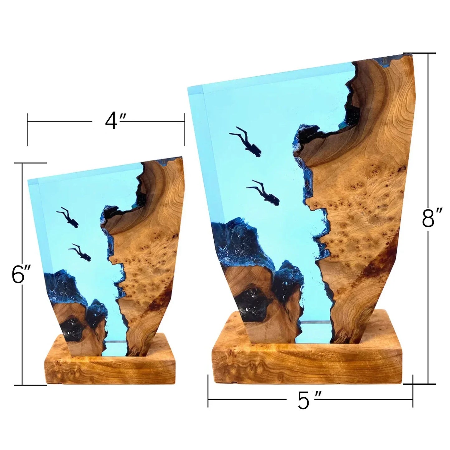 OceanShine | Rechargeable Epoxy Resin Table Lamp