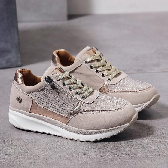 Nadia | Supportive Breathable Zip Trainers | Women