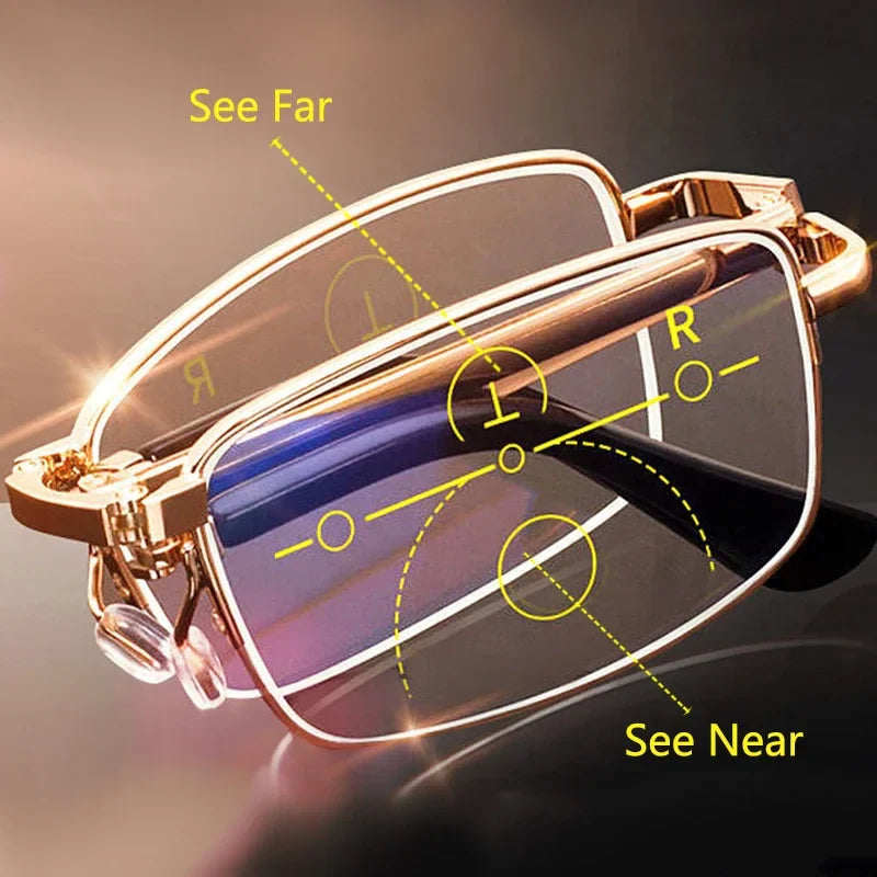 FoldFit | Travel-Friendly Progressive Glasses with Blue Light Protection