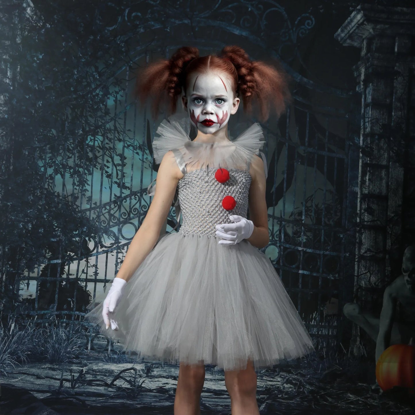 Charlotte | Creepy Clown Tutu Dress – Spooky Halloween Costume