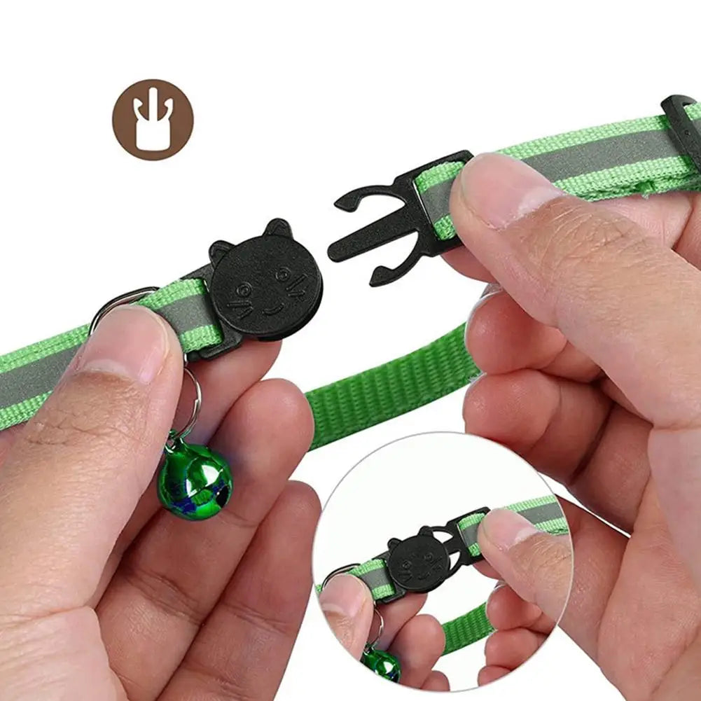 SafeWhisker | Cat Collar with Reflective Features & ID Tag