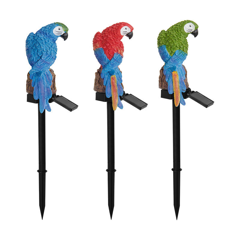 SolarParrot | Colourful LED Resin Garden Light in Parrot Design