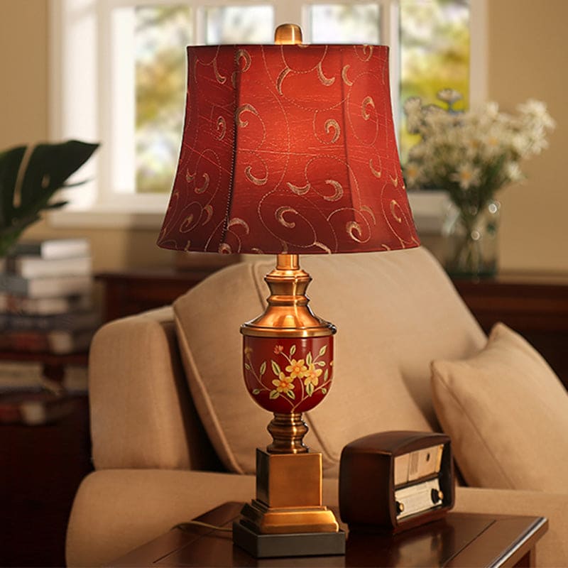ScarletFlare | Vintage Floral Table Lamp2