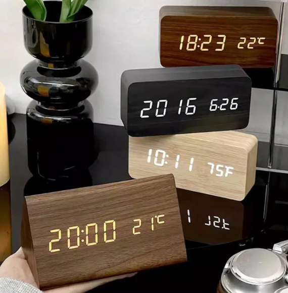 TimberLite | Minimalistic LED Wooden Clock with Style