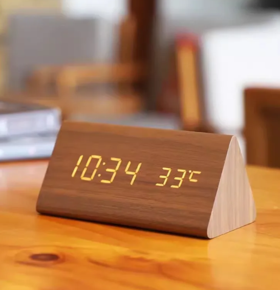 TimberLite | Minimalistic LED Wooden Clock with Style