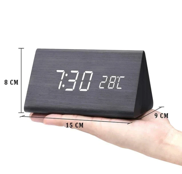 TimberLite | Minimalistic LED Wooden Clock with Style
