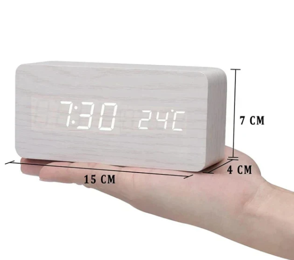 TimberLite | Minimalistic LED Wooden Clock with Style
