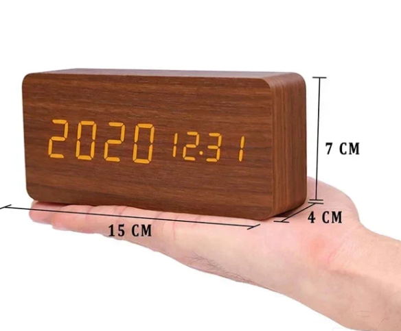 TimberLite | Minimalistic LED Wooden Clock with Style
