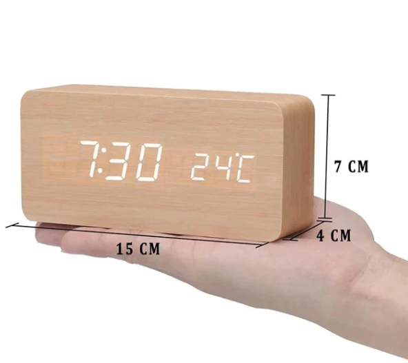TimberLite | Minimalistic LED Wooden Clock with Style