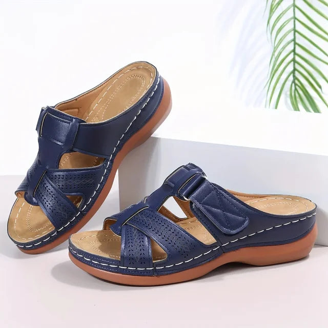 Evelyn | Orthopedic Leather Sandals with Strap Restraint