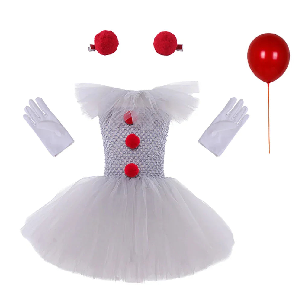 Charlotte | Creepy Clown Tutu Dress – Spooky Halloween Costume