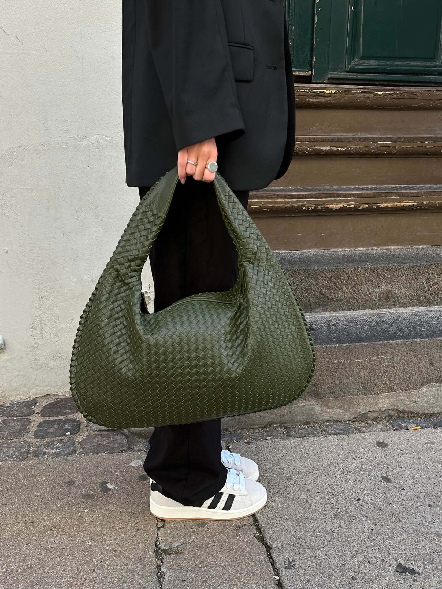 JackieWeave | Woven Crossbody Bag – Compact, Organised Interior
