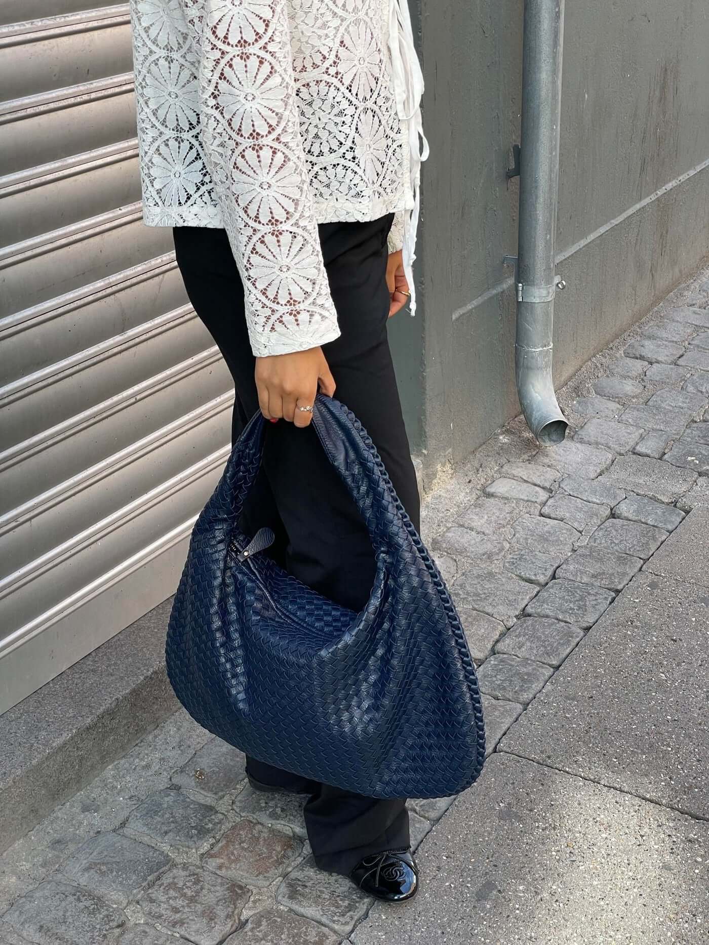 JackieWeave | Woven Crossbody Bag – Compact, Organised Interior