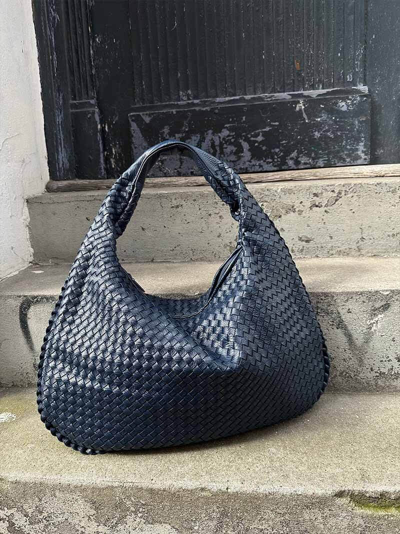 JackieWeave | Woven Crossbody Bag – Compact, Organised Interior