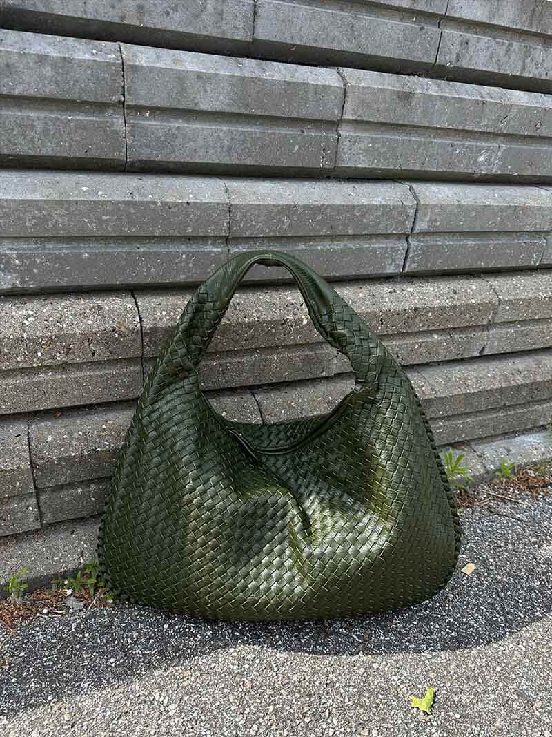 JackieWeave | Woven Crossbody Bag – Compact, Organised Interior