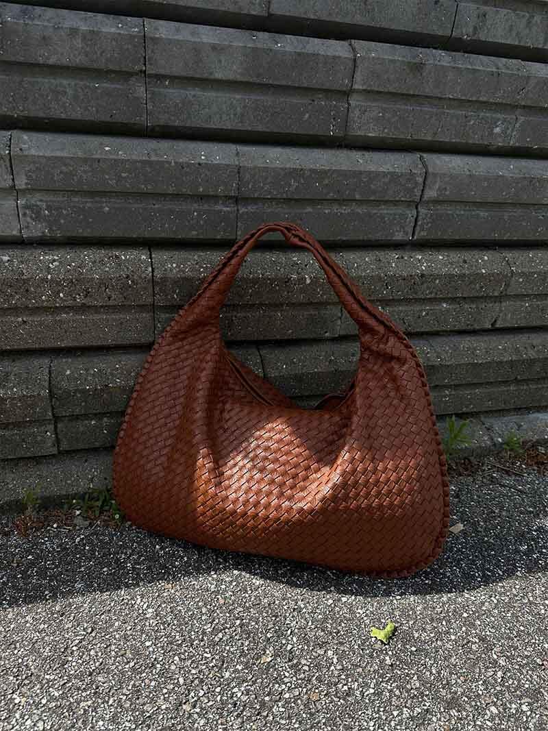 JackieWeave | Woven Crossbody Bag – Compact, Organised Interior