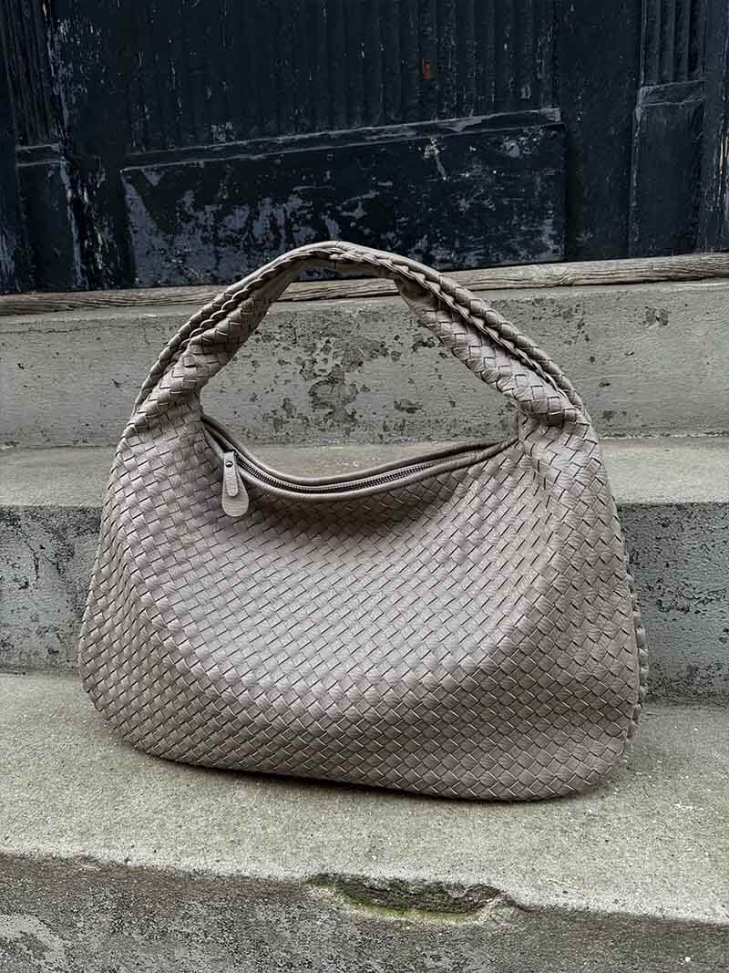 JackieWeave | Woven Crossbody Bag – Compact, Organised Interior