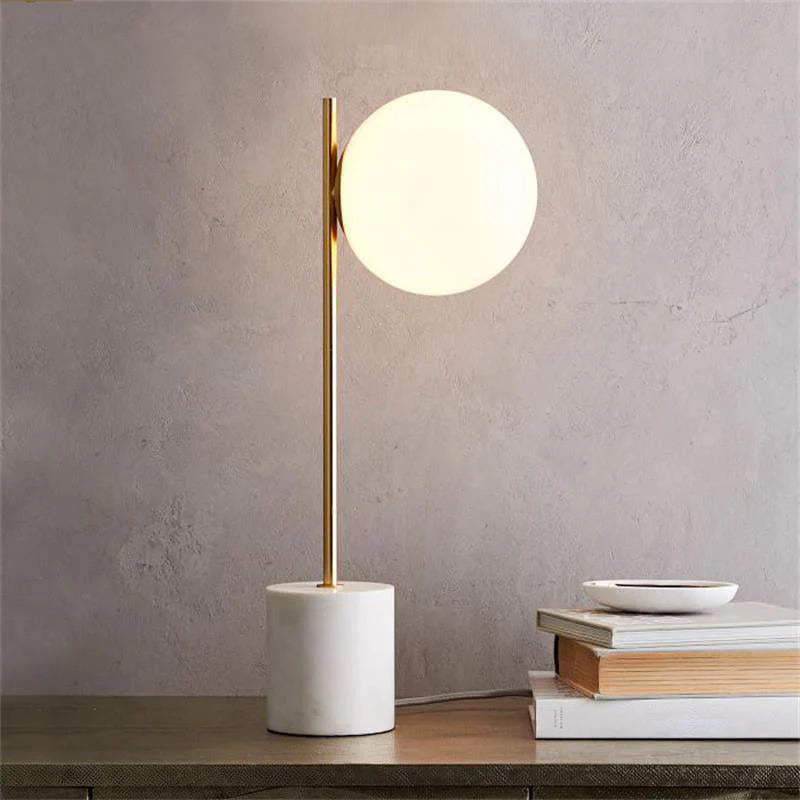 SphereBright | Minimalist Marble Table Lamp3