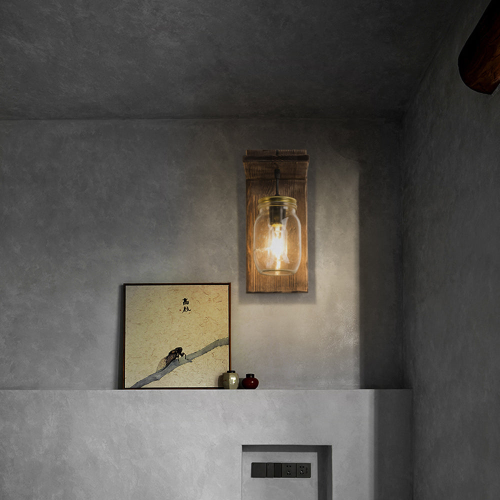 TimelessGlow | Rustic Jar Wall Light2